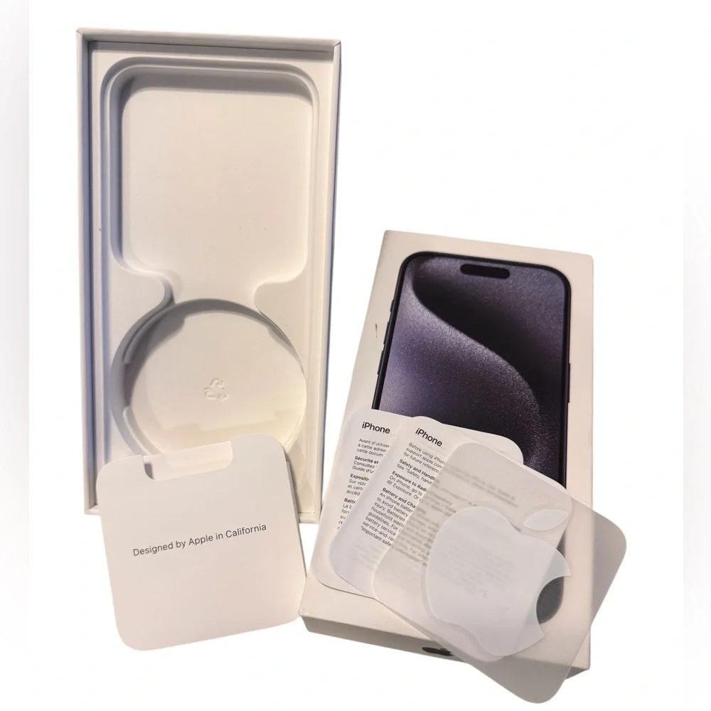 Apple iPhone 15 Pro Box Packaging with Inserts